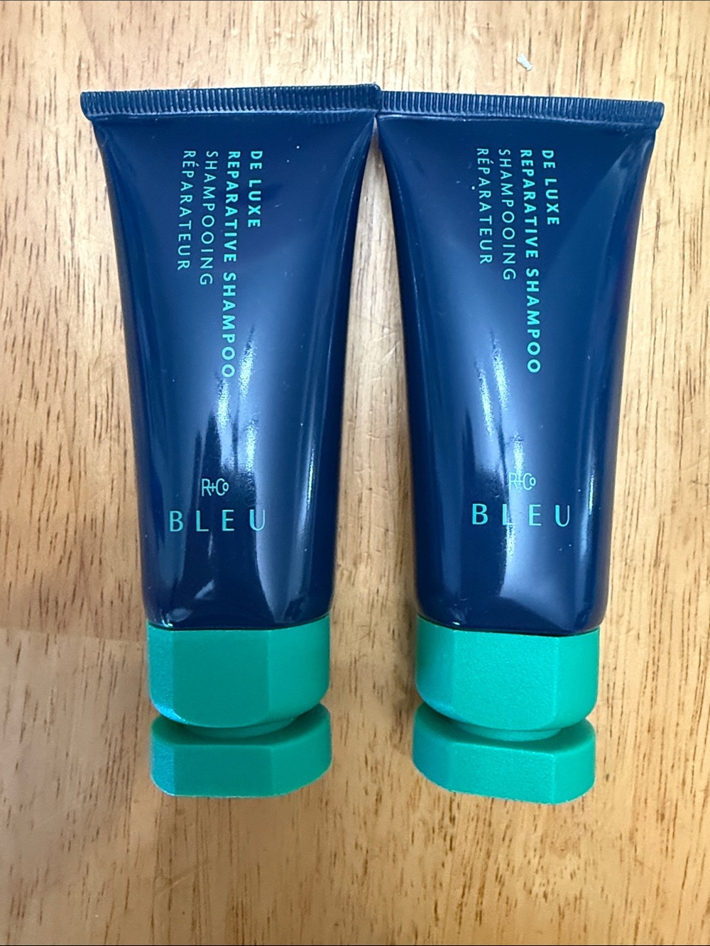 R+Co BLEU Reparative Shampoo Tubes travel size